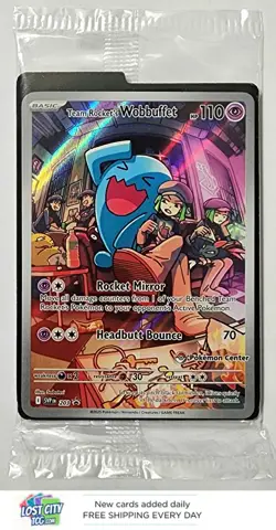 Team Rocket's Wobbuffet 203 - SV: POKEMON CENTER Promo Sealed w/Dividers NM - Image 1