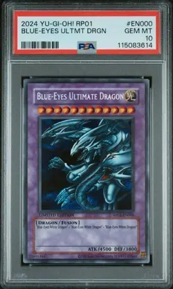 2024 YU-GI-OH! RP01-RETRO PACK EN000 BLUE-EYES ULTIMATE DRAGON - PSA 10 - Image 1