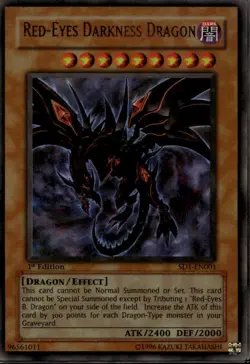 Red-Eyes Darkness Dragon 1st Ed Ultra Rare SD1-EN001 Yu-Gi-Oh! - Image 1