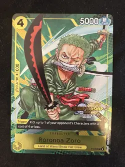 One Piece Roronoa Zoro P-042 2024 Championship Event Pack Promo Card - Image 1