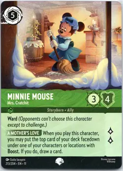 Disney Lorcana Minnie Mouse - Mrs. Cratchit (Epic) Winterspell Epic #213/204 NM - Image 1