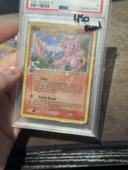 Mew Holo Corrected Back - 3/17 - POP Series Pokemon Card - PSA 4 - Holo Bleed - Image 2