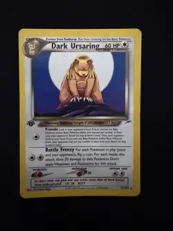 Dark Ursaring 21/105 Pokemon Card TCG Neo Destiny 1st Edition Rare Regular - Image 1