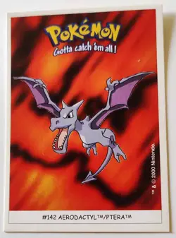 Pokemon Dunkin Boomer AERODACTYL card #142/150 stickers 2000 - Image 1