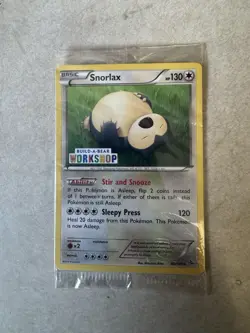 Build a Bear Pokemon Card Snorlax Promo Trading TCG SEALED NEW - Image 1