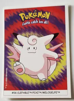 Pokemon Dunkin Boomer CLEFABLE card #036/150 stickers 2000 - Image 1