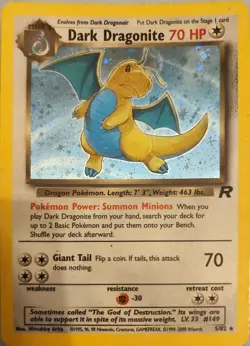 Pokemon Card Dark Dragonite Holo 5/82 - Team Rocket English Inglese 1edizione - Image 1