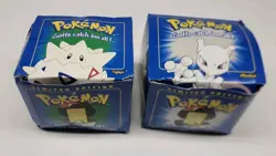 Lot of 2 1999 Burger King Pokemon 23K Gold Plated Cards Mewtwo & Togepi sealed - Image 1