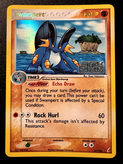 Swampert 27/100 EX Crystal Guardians Pokemon Card Reverse Holo Rare Near Mint - Image 1