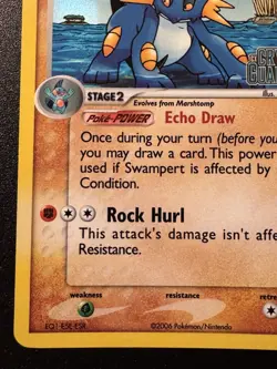 Swampert 27/100 EX Crystal Guardians Pokemon Card Reverse Holo Rare Near Mint - Image 5
