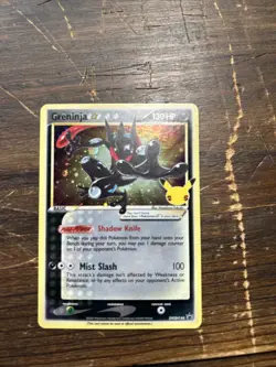 Gold Star Shiny Greninja 25th Anniversary Promo Card Near Mint Condition - Image 1