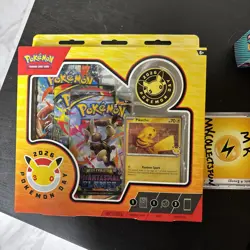 Pokemon TCG 2026 Pokemon Day Box Pikachu Promo Card, Coin & Booster Packs - Image 2