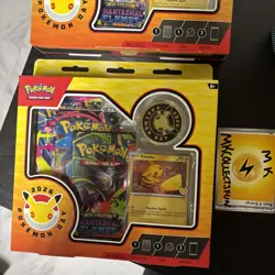 Pokemon TCG 2026 Pokemon Day Box Pikachu Promo Card, Coin & Booster Packs - Image 4