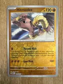 Hitmonlee 106/165 Reverse Holo Scarlet & Violet 151 Set Pokemon Card 2023 NM - Image 1