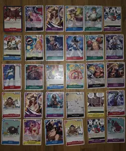 Pre-owned One Piece TCG OP10 108 Card Lot Uncom/Common/Foil Some Duplicates EX+ - Image 1