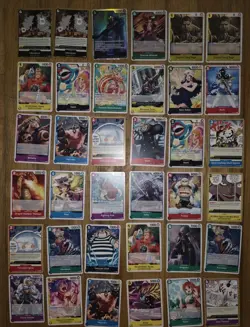 Pre-owned One Piece TCG OP10 108 Card Lot Uncom/Common/Foil Some Duplicates EX+ - Image 2