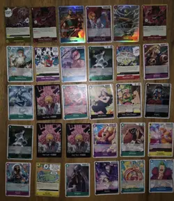 Pre-owned One Piece TCG OP10 108 Card Lot Uncom/Common/Foil Some Duplicates EX+ - Image 3