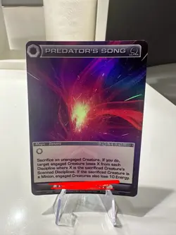 PREDATOR'S SONG - MUGIC CARD - CHAOTIC CARD - ULTRA RARE - TCG - CCG - NM - Image 1