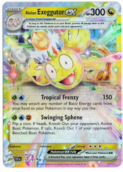 Alolan Exeggutor ex 133/191 Surging Sparks Holo Pokemon Card - Image 1