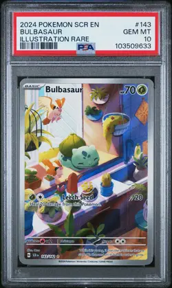 PSA 10 Bulbasaur 143/142 Stellar Crown Illustration Rare Pokemon Card - Image 1