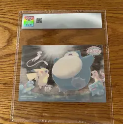 CGC 8.5 Mew Snorlax Clear Card Pokemon Center Tokyo DX Opening 2018 Limited Ed - Image 2