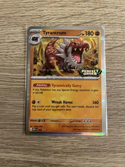 Pokemon TCG Card Tyrantrum MEP 066 Mega Evolution Perfect Order Prerelease Promo - Image 3