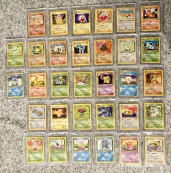 50 Card Vintage Pokemon Lot - Holo & Base, NM, All Magnetic Encased - Image 3