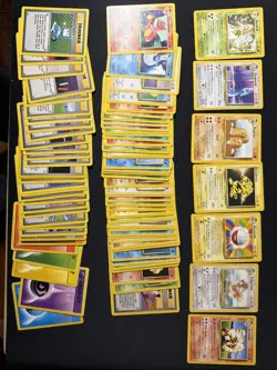 1999 Pokemon Base Set COMPLETE Unlimited Lp/MP NON HOLO Cards #17-102 Lot - Image 1