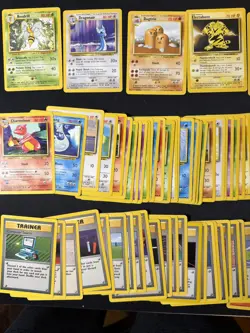 1999 Pokemon Base Set COMPLETE Unlimited Lp/MP NON HOLO Cards #17-102 Lot - Image 5