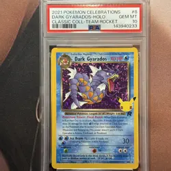 PSA 10 GEM MINT Dark Gyarados 8 Celebrations Classic Collection HoloPokemon Card - Image 1