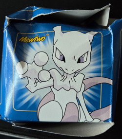 1999 Pokemon Burger King 23K Gold Plated Mewtwo Blue Box Sealed Promo Card - Image 1