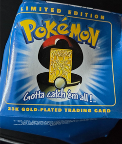 1999 Pokemon Burger King 23K Gold Plated Mewtwo Blue Box Sealed Promo Card - Image 5