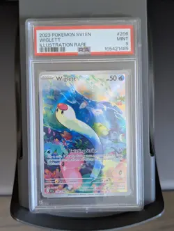 Wiglett 206/198 PSA 9 Scarlet & Violet Base Set Illustration Rare Pokemon TCG NM - Image 1