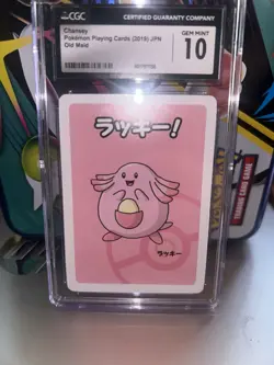 Pokemon Chansey Old Maid JPN CGC 10 Graded Slab! Pokemon Playing Cards - Image 1