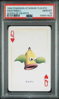 1998 POKEMON STADIUM YELLOW VERSION PLAYING CARDS WEEPINBELL PSA 10 - Image 1