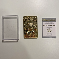 Poliwhirl 23k Gold Plated Trading Card With COA Pokemon Burger King 1999 - Image 1