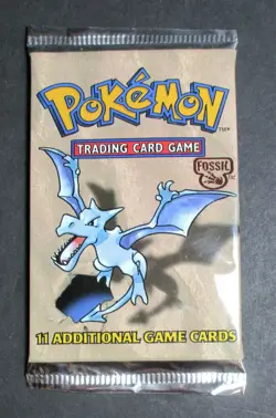Fossil Aerodactyl Booster Pack UNWEIGHED Booster Pack Pokemon - Image 1