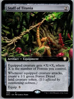 Staff of Titania (Extended Art) R Commander: The Brothers' War 50 NM Normal - Image 1