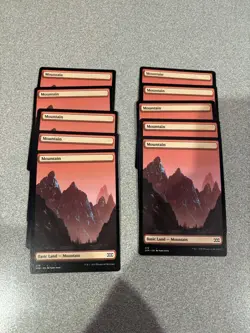 Magic: The Gathering - Full Art Basic Land Lot - 10 Mountain - Image 1