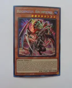 Regenesis Archfiend ALIN-EN016 (Secret Rare, 1st Edition, Lightly Played / LP) - Image 1