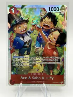 Ace & Sabo & Luffy OP13-007 SR Carrying on His Will ONE PIECE Card Game - Image 1