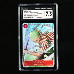 CGC 7.5 NEAR MINT+ 2025 One Piece JPN Roronoa Zoro OP14-015 R (Alt Art) - Image 2
