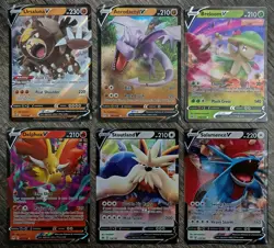 Lot Of 6 Mixed V Ultra Rare Pokemon Cards! Holo! Rare! - Image 1