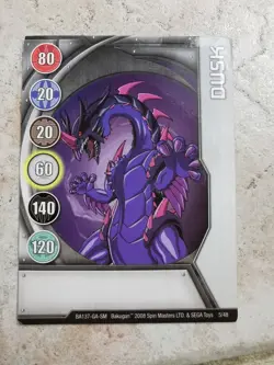 Bakugan Battle Brawlers Spin Master 2008 Card BA137 Dusk - Image 1