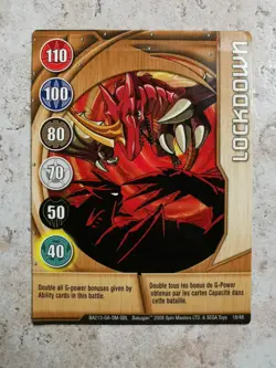 Bakugan Battle Brawlers Spin Master Card BA213 Lockdown - Image 1