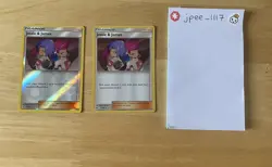 Pokemon Hidden Fates Jessie & James Holo/ Holo Reverse Card Bundle - Image 1