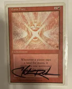 2x 1995 MTG LP Mana Flare cards 3rd Edition SIGNED CHRIS RUSH 🔥 Vintage MTG! - Image 3