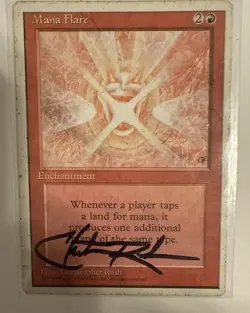 2x 1995 MTG LP Mana Flare cards 3rd Edition SIGNED CHRIS RUSH 🔥 Vintage MTG! - Image 4