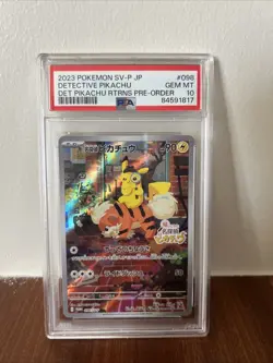 PSA 10 Detective Pikachu 098/SV-P Returns - Pokemon Card Japanese 2023 - Image 1