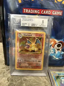 🔥 Charizard HOLO Base Set 1999 BGS 8 Near Mint NM 4/102 Pokemon Card - Image 2